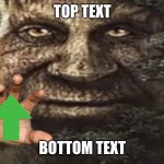 Take it | TOP TEXT; BOTTOM TEXT | image tagged in wise mystical tree | made w/ Imgflip meme maker