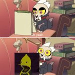 He may be one of my favorite characters, but this image deserves the demon book | image tagged in the owl house king's demon book,adventure time,lemongrab | made w/ Imgflip meme maker