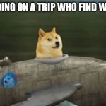 yes | WHERE GOING ON A TRIP WHO FIND WHO ASKED | image tagged in doge rocket,hop in we're gonna find who asked,who asked | made w/ Imgflip meme maker