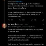 Liz Truss resigns as PM