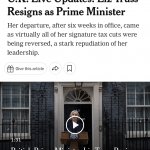 Liz Truss resigns as PM