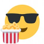 emoji eating popcorn