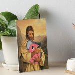 Jesus holding Pochita picture