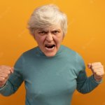 Angry Senior Old Woman JPP