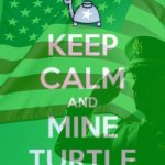 Keep calm and mine turtle salute