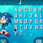 Sonic wants your name