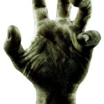 Zombie hand with transparency
