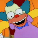 Krusty the clown laughting