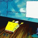 Spongebob praising a photo template