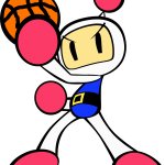 White Bomber with a basketball