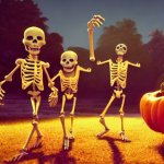 AI Dancing Spooky Skeletons