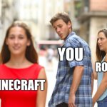 Roblox vs. Minecraft meme