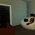 watching tv in a roblox house