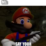 Don’t make me do it to you… | GUY: FLORIDA SUCKS; ME:; SAY YOUR PRAYERS MUFFINSUCKER… | image tagged in mario with shotgun | made w/ Imgflip meme maker