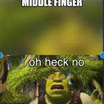 ... | SWEARING AND MIDDLE FINGER; ME | image tagged in oh no | made w/ Imgflip meme maker