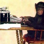 typewriter monkey meme