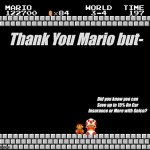 Thank You Mario | Thank You Mario but-; Did you know you can Save up to 15% On Car Insurance or More with Geico? | image tagged in thank you mario | made w/ Imgflip meme maker