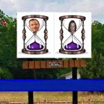 CA Billboard Schiff and Pelosi in hourglass meme
