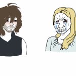 Eboy vs crying wojak female Meme Generator - Imgflip