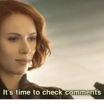 JOHANSSEN, BLACK WIDOW, "TIME TO CHECK THE COMMENTS"