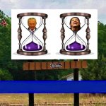 NY billboard Schumer and AOC in hourglass meme