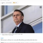 Bolsonaro refuses to concede