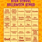 High school Halloween bingo