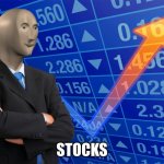 cry about it | STOCKS | image tagged in stonks blank meme | made w/ Imgflip meme maker