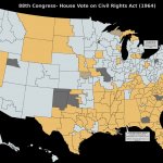 U.S. map Civil Rights Act of 1964