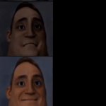 Mr. Incredible becoming sad to canny extended