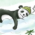 Sleeping Puff Puff Panda