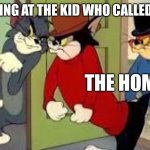 Tom and Jerry | ME POINTING AT THE KID WHO CALLED ME UGLY; THE HOMIES | image tagged in tom and jerry goons | made w/ Imgflip meme maker