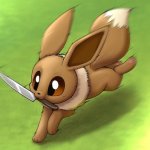 Eevee with a knife