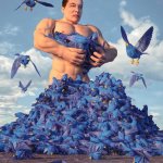 Ripped Elon Musk Twitter birds