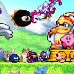 Kirby characters waiting in line at their series statue template