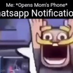 ªh | Me: *Opens Mom's Phone*; Whatsapp Notifications: | image tagged in gifs,memes,funny | made w/ Imgflip video-to-gif maker