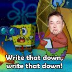 Elon Musk write that down