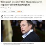 Free-speech absolutist Elon Musk