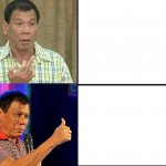 Duterte Flipping Approve Thumbs Up template