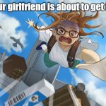 falling girl | POV: your girlfriend is about to get Isekai'd | image tagged in falling girl | made w/ Imgflip meme maker