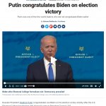 Putin congratulates Biden