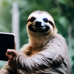 sloth patiently explaining to elon musk how social media works