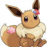 Male eevee with flowers