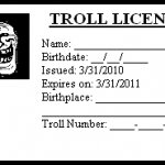 Trolling licence meme
