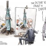 Joe Biden paints a divisive picture
