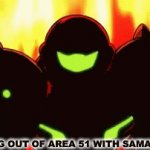 The area 51 raid memes aren't dead are they? | ME COMING OUT OF AREA 51 WITH SAMAUS ARMOR | image tagged in gifs,storm area 51,samus armor,menacing | made w/ Imgflip video-to-gif maker