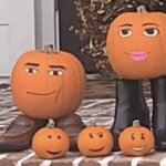 Pumpkins with Roblox faces meme
