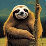 Wise ancient sloth