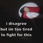 i disagree but template