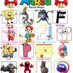 Mario recasting | image tagged in mario recasting,funny,crossover,alphabet lore,madagascar,kirby | made w/ Imgflip meme maker
